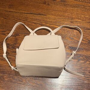 Love and Lore Cream Leather Backpack